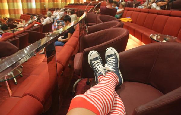 Woman legs wearing socks