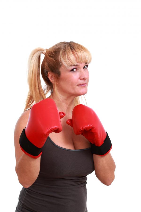 Woman ready to fight