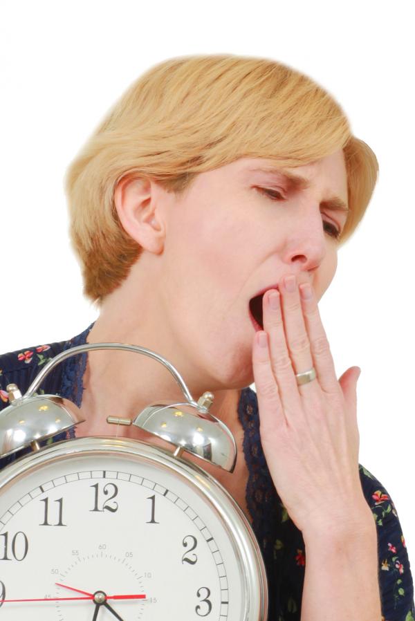 Woman trying to wake up