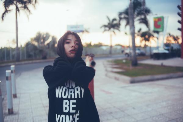 Woman Wearing Black Hoodie during Daytime