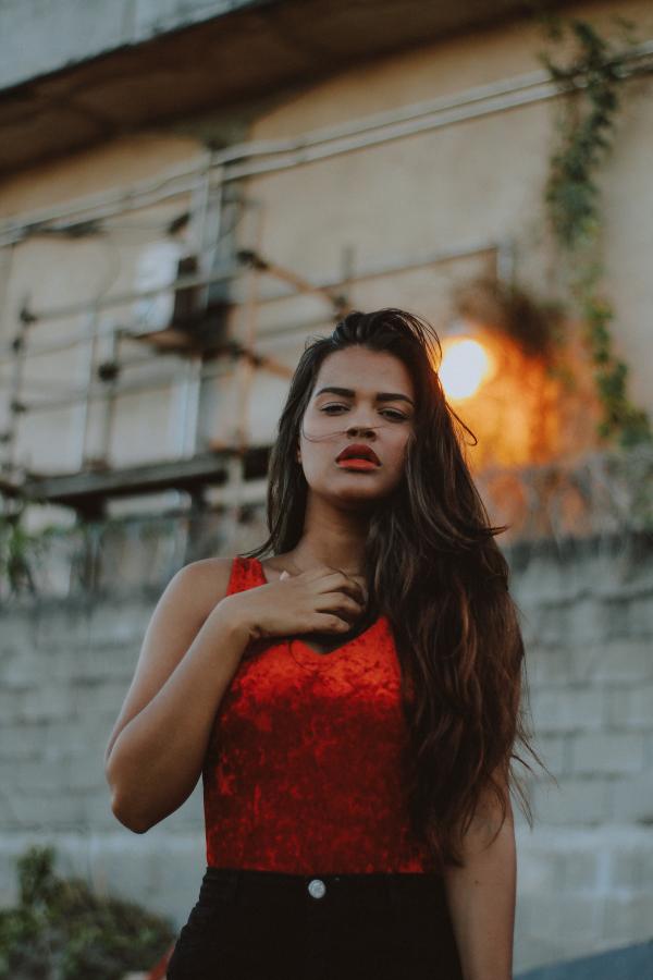 Woman Wearing Sleeveless Dress