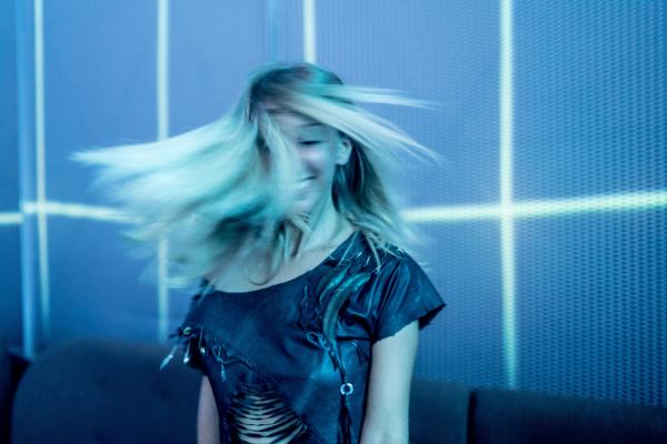 Woman Wears Black Scoop-neck Top Shaking Her Head