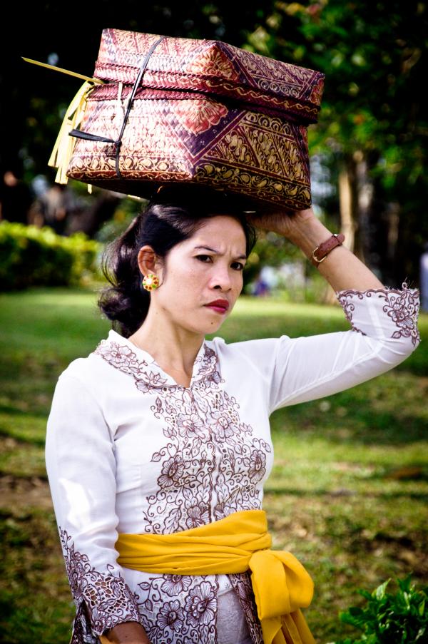 Woman with a basket on her head
