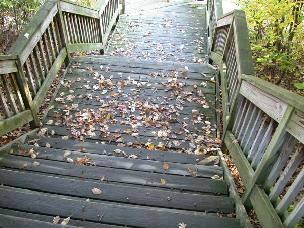 Wood stairs