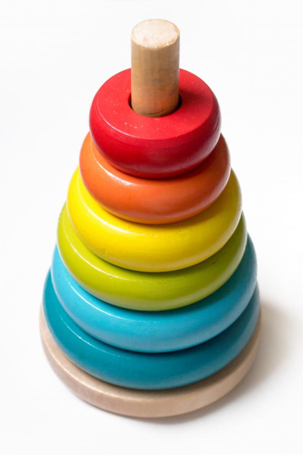 Wooden pyramid children's toy