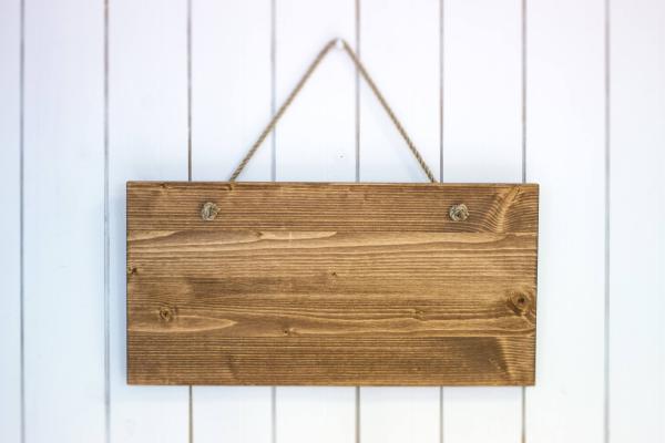 Wooden sign