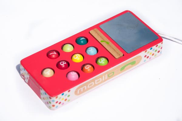 wooden toy mobile phone