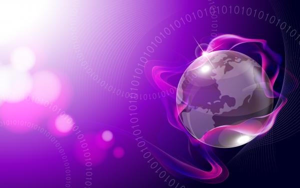 World in purple
