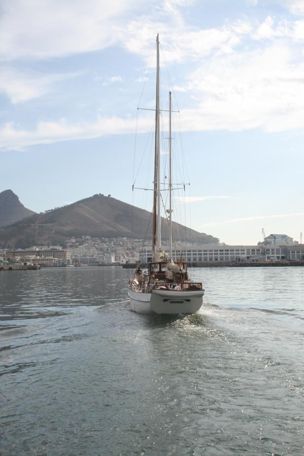 Yacht in Table Bay
