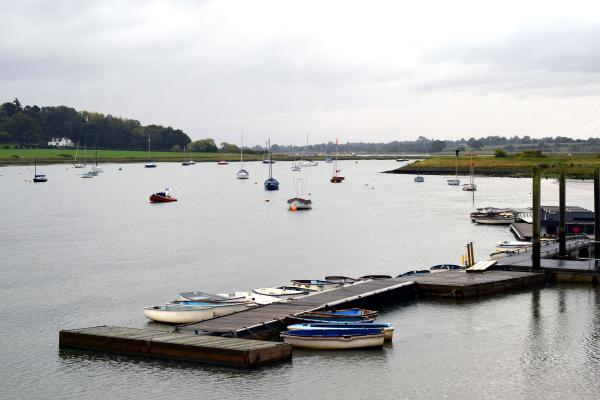 Yachts and boats on the River Deben