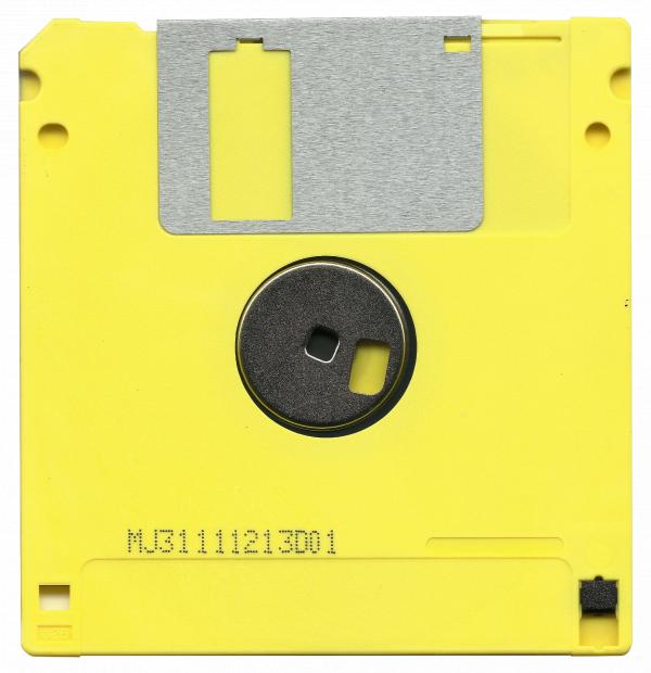 Yellow and Black Diskette Mj31111213d01