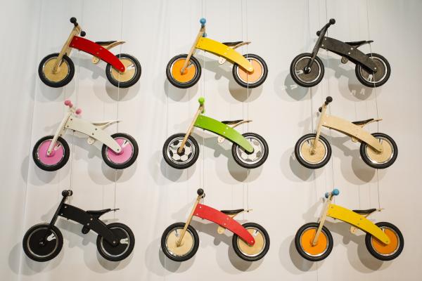 Yellow and Orange Bicycle Wooden Toy