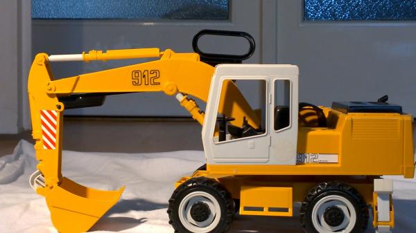 Yellow excavator