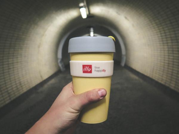 Yellow Grey Drinking Cup