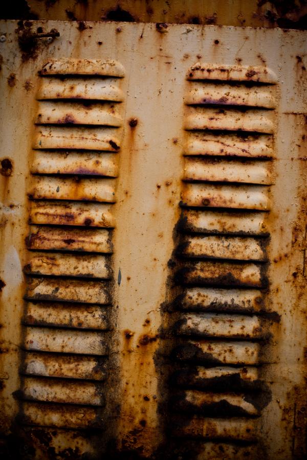 Yellow Rusted Metal Cover