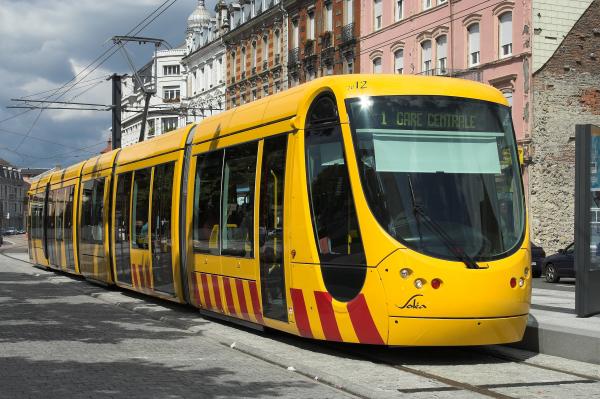Yellow trams