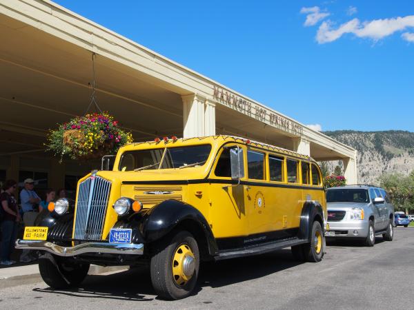 Yellow vintage car