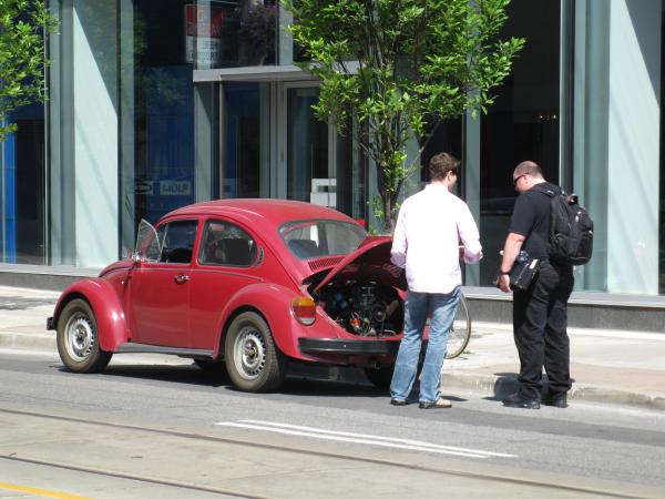 You don't see that many VW bugs on the road anymore.