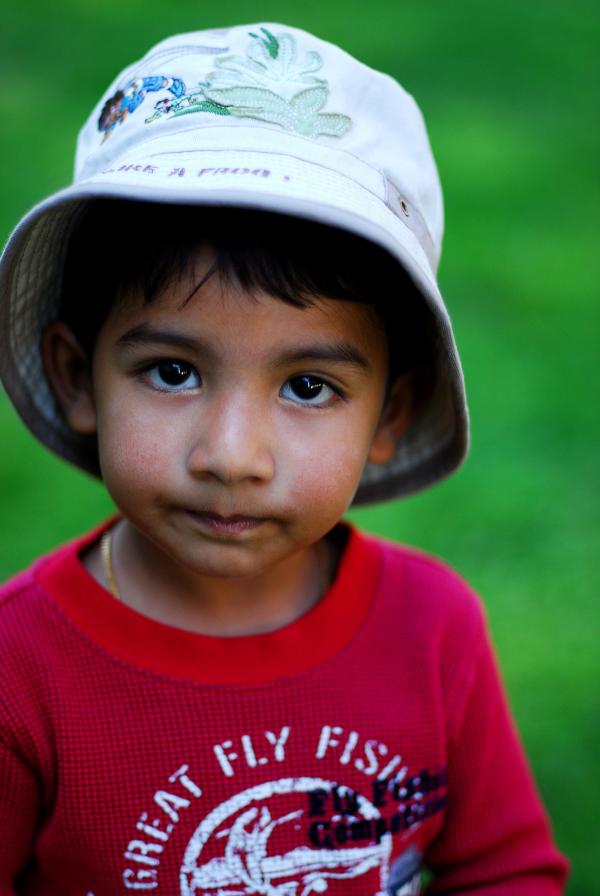 Young boy with a hat
