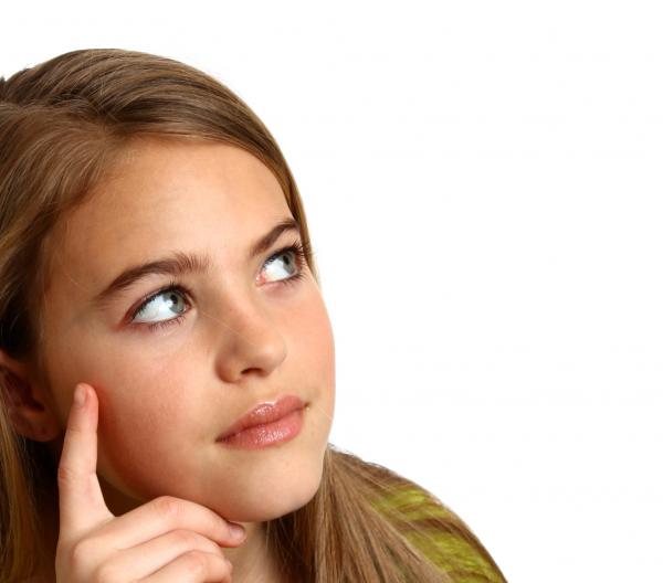 Young girl with a thoughtful expression