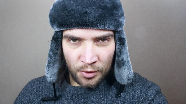 Young man dressed for winter