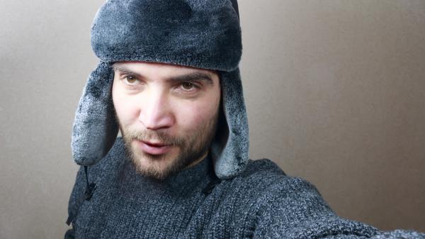 Young man dressed for winter